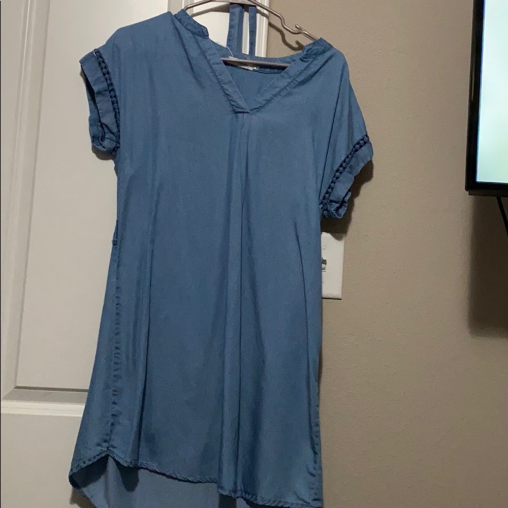 Jean dress that ties in the front